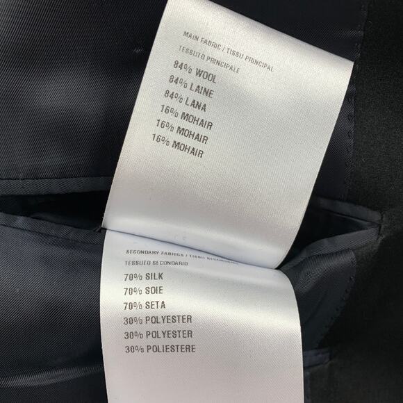 LANVIN Size 38 Black Wool Mohair Shawl Collar Sport Coat - Picture 6 of 10